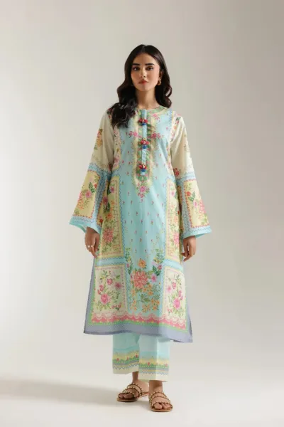 Original Pakistani ETHNC Cotton PRINTED SUIT 2Pcs
